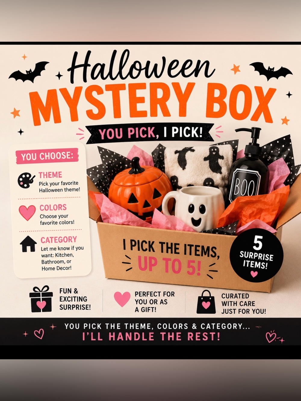 Halloween Mystery Box - you pick the theme and category